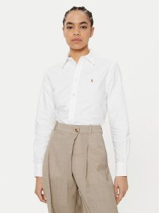 Polo Ralph Lauren Koszula 211970736001 Biały Relaxed Fit. Białe koszule Polo Ralph Lauren, xxl, bez wzorów, z bawełny, bez kołnierzyka, bez ramiączek. Za 409,99 zł.