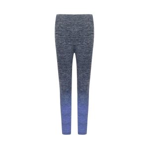 Damskie legginsy Tombo. Niebieskie legginsy TOMBO, bez wzorów, z materiału. Za 148,00 zł.