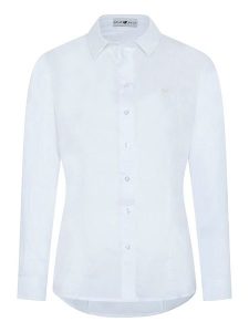 Polo Sylt Koszula - Slim Fit - w kolorze białym rozmiar: XS. Białe koszule Polo Sylt, xs, bez wzorów, z bawełny, bez kołnierzyka, bez ramiączek. Za 82,64 zł.