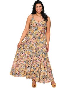 Aller Simplement Sukienka w kolorze beżowo-jasnoróżowym rozmiar: 42/44. Brązowe sukienki Aller Simplement, bez wzorów, z bawełny, bez kołnierzyka, bez ramiączek, maxi. Za 100,99 zł.