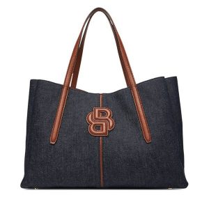 Torebka BOSS. Niebieskie shopper bag Boss, bez wzorów, bez dodatków. Za 589,99 zł.