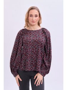 Marks & Spencer Bluzka w kolorze czarnym ze wzorem rozmiar: 40. Czarne bluzki Marks & Spencer, bez wzorów, z wiskozy, bez kołnierzyka, bez ramiączek. Za 41,49 zł.