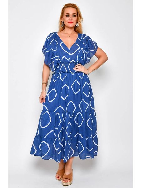 H.H.G. Sukienka w kolorze niebiesko-białym rozmiar: M. Niebieskie sukienki H.H.G., m, bez wzorów, z bawełny, bez kołnierzyka, bez ramiączek, maxi. Za 118,28 zł.
