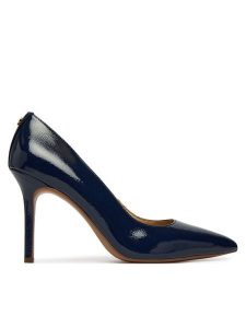 LAUREN RALPH LAUREN Szpilki 802P10268001 Granatowy. Niebieskie szpilki Lauren Ralph Lauren, bez wzorów, z lakierowanej skóry, bez obcasa. Za 619,99 zł.
