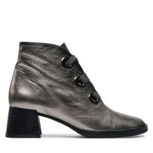 Trzewiki Hispanitas. Szare botki Hispanitas, bez wzorów, bez obcasa, na słupku, bez zapięcia. Za 589,99 zł.