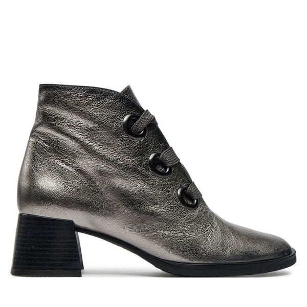 Trzewiki Hispanitas. Szare botki Hispanitas, bez wzorów, bez obcasa, na słupku, bez zapięcia. Za 479,99 zł.