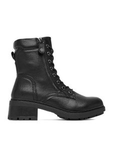 Clara Barson Trzewiki CEO-WS6396-05 Czarny. Czarne botki Clara Barson, bez wzorów, z materiału, bez obcasa, na płaskiej podeszwie, bez zapięcia. Za 159,99 zł.