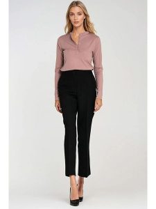 Nife Spodnie w kolorze czarnym rozmiar: 36. Czarne spodnie z wysokim stanem Nife, bez wzorów, z materiału, z podwyższonym stanem. Za 148,26 zł.