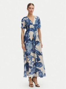 Rinascimento Sukienka koktajlowa CFC0128026003 Niebieski Regular Fit. Niebieskie sukienki Rinascimento, l, bez wzorów, z syntetyku, wizytowe, bez kołnierzyka, bez ramiączek. Za 695,99 zł.