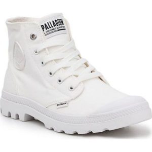Buty Palladium Pampa Hi Mono 73089-116 białe. Białe trampki bez wzorów, z materiału, bez zapięcia. Za 449,26 zł.