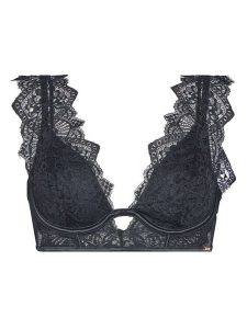 Hunkemöller Biustonosz z fiszbiną Zoe Up 303110 Czarny. Czarne biustonosze Hunkemöller, bez wzorów, z syntetyku. Za 209,99 zł.