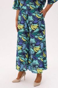 Miętowe spódnico - spodnie Tropica Lazurowe Owoce PLUS SIZE XXL OVERSIZE. Niebieskie spódnice Moda Size Plus Iwanek, na co dzień, na lato, l, bez wzorów, z bawełny, casualowe, plus size, mini. Za 229,90 zł.