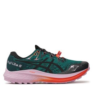 Buty do biegania Asics. Zielone buty sportowe ASICS, bez wzorów, bez zapięcia, do biegania. Za 359,99 zł.