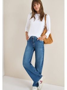 Cecil Koszulka w kolorze białym rozmiar: XL. Białe bluzki Cecil, xl, bez wzorów, z bawełny, bez kołnierzyka, bez ramiączek. Za 61,17 zł.