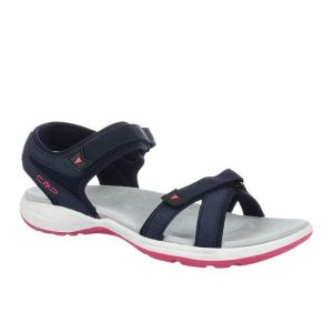 Sandały CMP Adib Hiking 39Q9536N950 niebieskie. Niebieskie sandały bez wzorów, z materiału, z otwartym noskiem, bez obcasa, bez zapięcia. Za 283,98 zł.