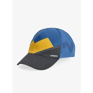 Czapka z daszkiem Crazy Cap Bro - sulphur. Niebieskie czapki Crazy, bez wzorów, sportowe. Za 140,99 zł.