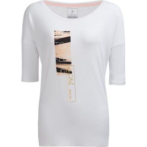 T-shirt damski TSD609 - biały - Outhorn. T-shirty marki Outhorn. W wyprzedaży za 29,99 zł.