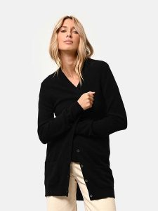 Just Cashmere Kaszmirowy kardigan "Chelsea" w kolorze czarnym rozmiar: L. Czarne kardigany Just Cashmere, z kaszmiru. Za 294,28 zł.