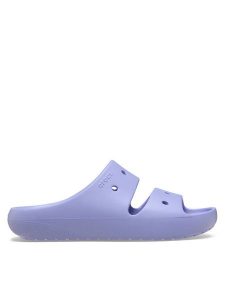 Crocs Klapki Classic Sandal v2 209403 Fioletowy. Fioletowe klapki Crocs, bez wzorów, z tworzywa sztucznego, bez obcasa. Za 135,15 zł.
