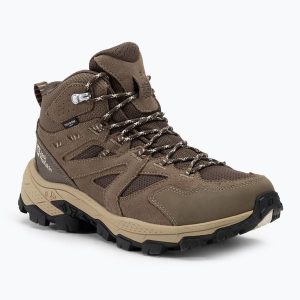 Buty trekkingowe damskie Jack Wolfskin Vojo Tour Texapore Mid. Brązowe buty trekkingowe Jack Wolfskin, bez zapięcia. Za 640,75 zł.