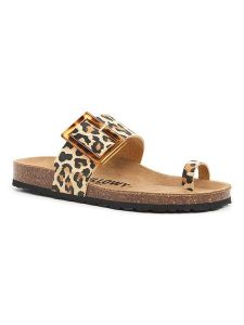 Billowy Skórzane japonki w kolorze beżowo-jasnobrązowym rozmiar: 36. Brązowe klapki Billowy, bez wzorów, z otwartym noskiem, bez obcasa. Za 173,99 zł.