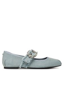 Buffalo Baleriny Daphne Glam 1620028 Niebieski. Niebieskie balerinki Buffalo, bez wzorów, z materiału, bez obcasa, bez zapięcia. Za 169,99 zł.