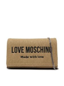 LOVE MOSCHINO Torebka JC4232PP0OKB190A Beżowy. Brązowe torebki wieczorowe LOVE MOSCHINO, bez wzorów, z materiału, bez dodatków. Za 659,99 zł.