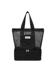 Guess Jeans Torebka CWBEO-GUESS-M-004-09 Czarny. Czarne shopper bag Guess Jeans, z aplikacjami, z jeansu, bez dodatków. Za 189,99 zł.