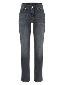 MAC Dżinsy "Melanie" - Regular fit - w kolorze antracytowym rozmiar: 38/L32. Czarne jeansy MAC, z aplikacjami, ze skóry. Za 166,88 zł.