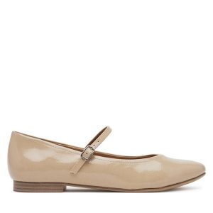 Baleriny Tamaris. Brązowe balerinki Tamaris, bez wzorów, bez obcasa, bez zapięcia. Za 169,99 zł.