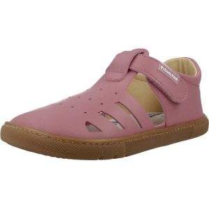 Sandały TITANITOS L540 RAIMUNDO Rose. Czerwone sandały TITANITOS, bez wzorów, ze skóry, bez obcasa, bez zapięcia. Za 218,99 zł.