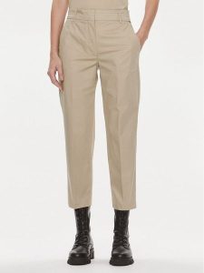 Tommy Hilfiger Chinosy WW0WW40504 Beżowy Straight Fit. Brązowe chinosy TOMMY HILFIGER, bez wzorów, z bawełny. Za 279,99 zł.