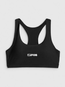 4F Góra od bikini damska - czarna XL. Czarne bikini 4f, bez wzorów, z materiału. Za 79,99 zł.