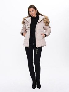 Bébé Kurtka zimowa w kolorze beżowym rozmiar: XL. Brązowe kurtki Bébé, na zimę, xl, bez wzorów, z puchu, bez kaptura. Za 152,99 zł.