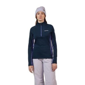 Kurtka narciarska 1/4 Zip damska Rossignol Blackside MIX. Niebieskie kurtki Rossignol, na zimę, bez wzorów, bez kaptura. Za 543,50 zł.