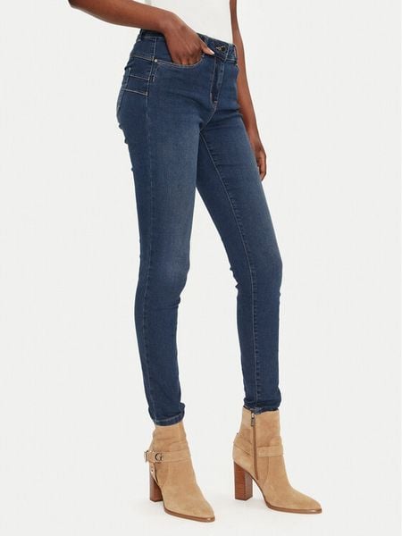 Morgan Jeansy 241-PARDA Granatowy Slim Fit. Niebieskie jeansy Morgan, bez wzorów, z bawełny. Za 129,99 zł.