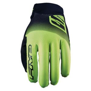 Rękawice XR-PRO - CZARNE/FLUO-ŻÓŁTE - XXL/12. Czarne rękawiczki FIVE GLOVES, bez wzorów, ze skóry. Za 134,00 zł.