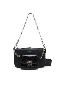 Steve Madden Torebka Bnaim SM13001550 Czarny. Czarne torebki klasyczne Steve Madden, bez wzorów, ze skóry, bez dodatków. Za 239,99 zł.