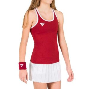 Tecnifibre Team Tank Top 22wtan Junior. Białe topy TECNIFIBRE, bez wzorów, z materiału, sportowe, bez kołnierzyka, bez ramiączek. Za 141,50 zł.