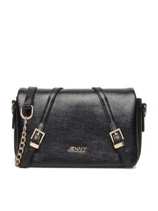JENNY Torebka C-JNY-M-011-08 Czarny. Czarne listonoszki Jenny, bez wzorów, z materiału, bez dodatków. Za 119,99 zł.