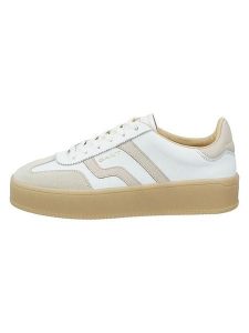 GANT Footwear Skórzane sneakersy "Cuzmani" w kolorze beżowo-białym rozmiar: 41. Białe trampki GANT Footwear, bez wzorów, bez zapięcia. Za 407,45 zł.