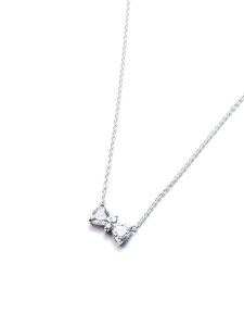 Pandora Srebrny naszyjnik z elementem ozdobnym - dł. 45 cm rozmiar: onesize. Szare naszyjniki Pandora, z cyrkonią, srebrne. Za 295,66 zł.