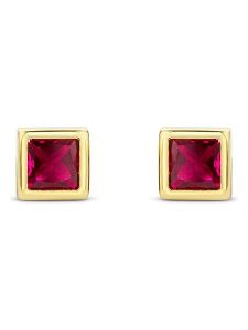 Revoni Złote kolczyki-wkrętki z rubinami rozmiar: onesize. Różowe kolczyki Revoni, z rubinem, złote. Za 382,99 zł.