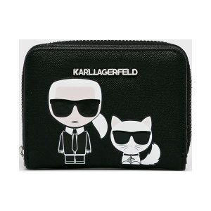 Karl Lagerfeld - Portfel. Czarne portfele marki KARL LAGERFELD, bez wzorów, z materiału. Za 489,90 zł.