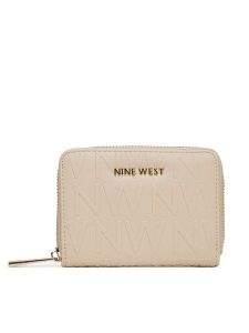 Nine West Portfel NW-W1-016-SS25 Beżowy. Brązowe portfele Nine West, bez wzorów, z materiału. Za 69,99 zł.
