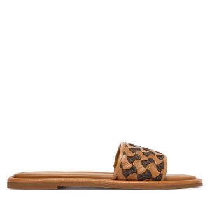 Klapki MICHAEL Michael Kors. Brązowe klapki MICHAEL Michael Kors, bez wzorów, bez obcasa. Za 443,99 zł.