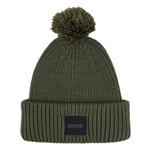 Czapka Unisex Dla Dorosłych Pompon Connora. Zielone czapki Regatta, bez wzorów. Za 51,99 zł.