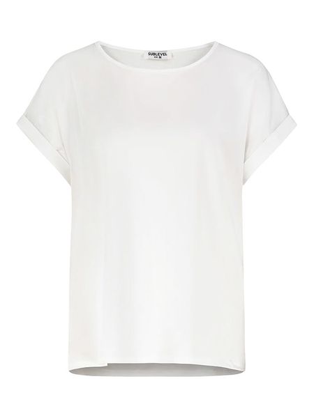 Sublevel Bluzka w kolorze białym rozmiar: L. Białe bluzki Sublevel, l, bez wzorów, bez kołnierzyka, bez ramiączek. Za 78,66 zł.