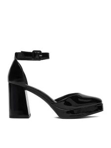 JENNY Czółenka CEO-LH24039-1 Czarny. Czarne czółenka Jenny, bez wzorów, z materiału, bez obcasa, bez zapięcia. Za 159,99 zł.