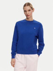 Tommy Hilfiger Bluza WW0WW45980 Niebieski Regular Fit. Niebieskie bluzy TOMMY HILFIGER, s, bez wzorów, z bawełny, bez kaptura. Za 239,99 zł.